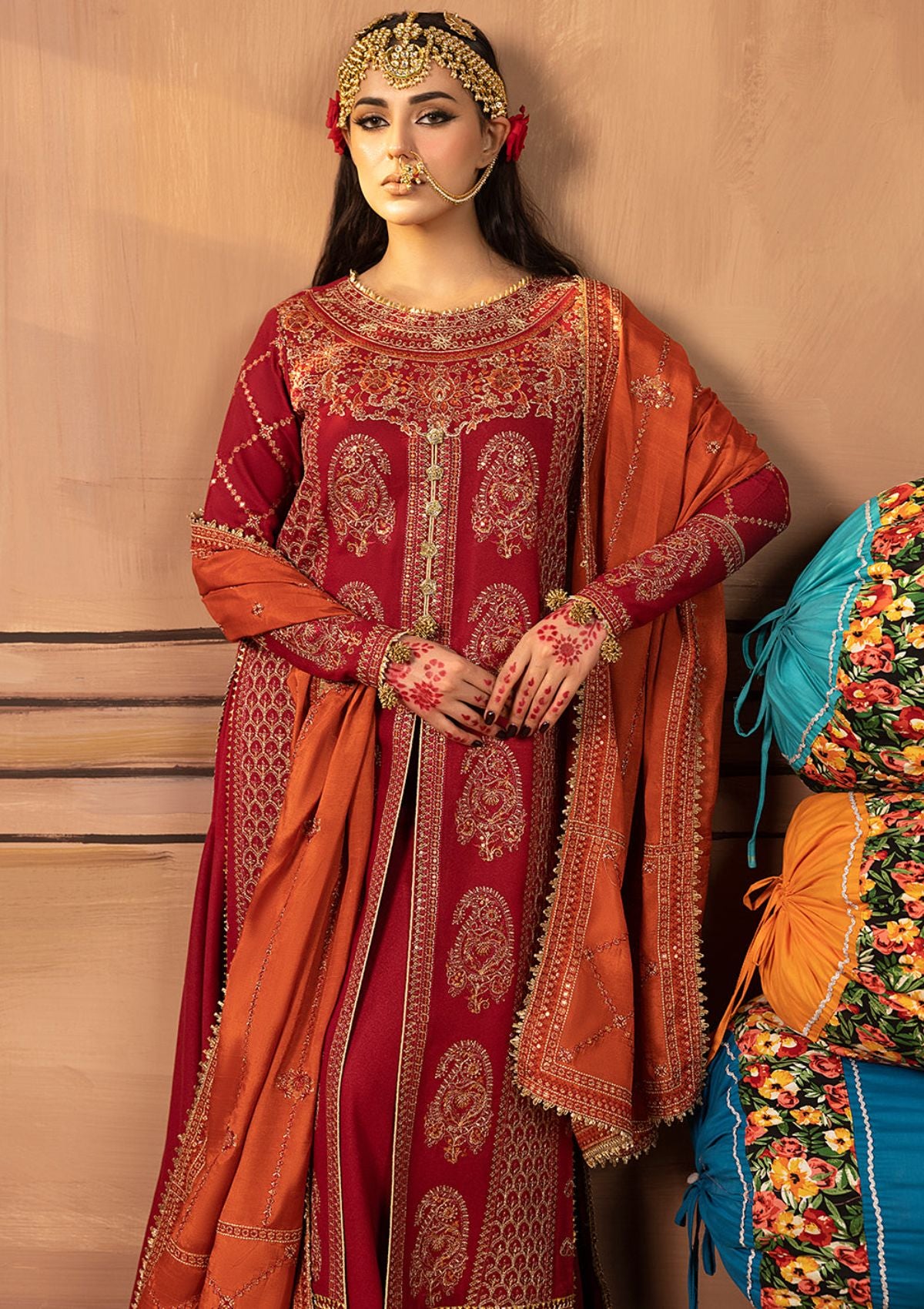 Winter Collection - Bin Ilyas - Laal - Luxury - BL#1516-B