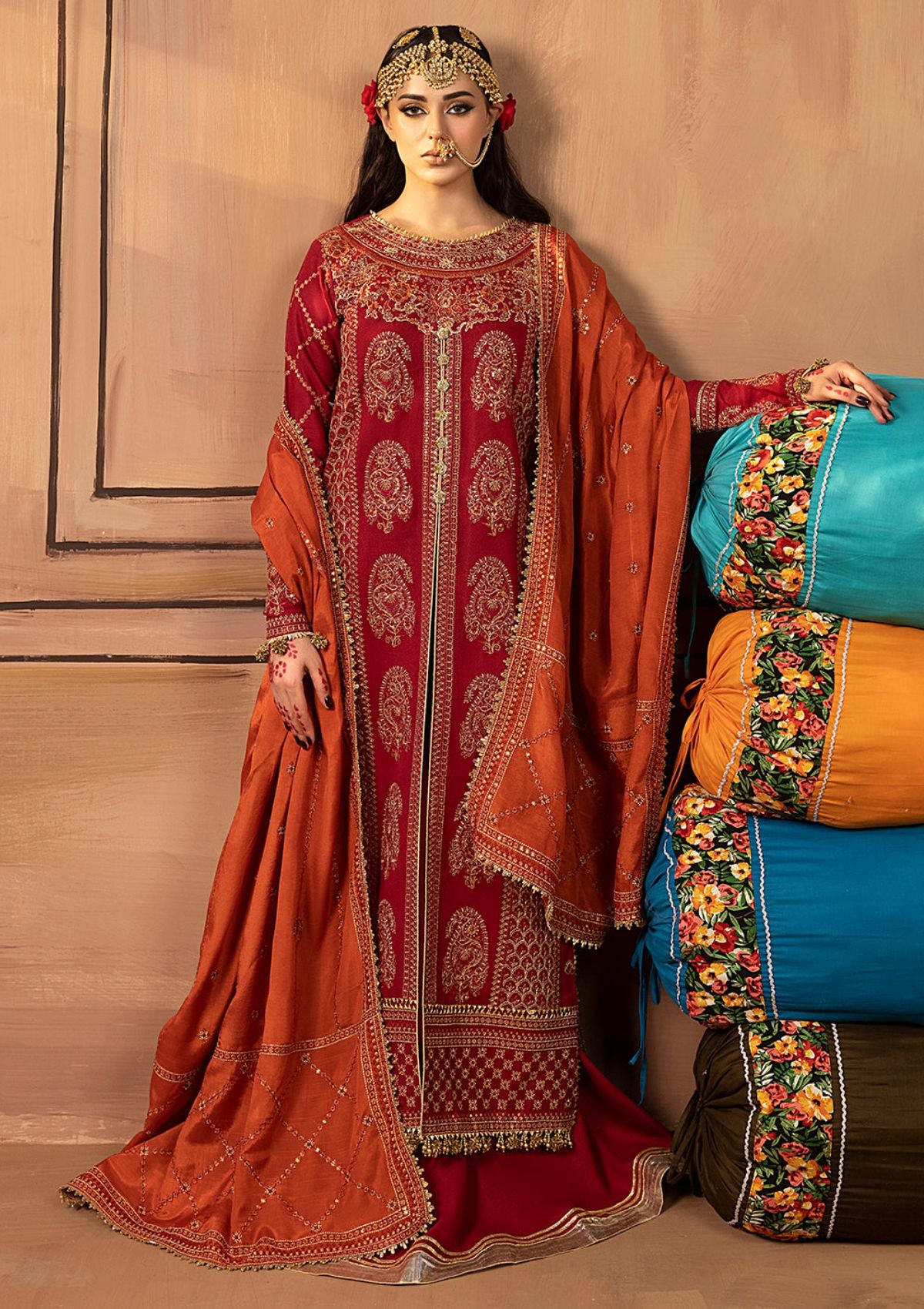 Winter Collection - Bin Ilyas - Laal - Luxury - BL#1516-B