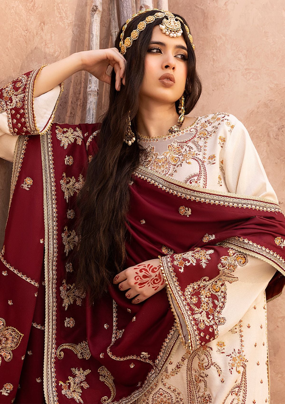 Winter Collection - Bin Ilyas - Laal - Luxury - BL#1517-B