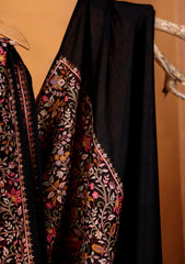 Pashmina Embroidered Jaaldar Shawl D#06 - Black