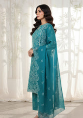 Lawn - Rubaaiyat - Embroidered 26 - Chiffon Dupatta - D#09 - B Green