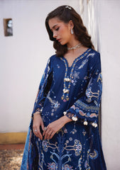 Lawn - Farah Talib Aziz - Luxury Unstitched 26 - FTA#08 - Nia Navy