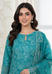 Lawn - Rubaaiyat - Embroidered 26 - Chiffon Dupatta - D#09 - B Green