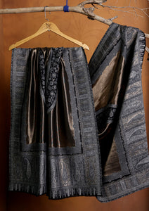 Pashmina Zari Jamawar Shawl D#17 - Grey