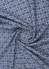 Elite Men Embroidered Sequence Viscose Fabric - B White