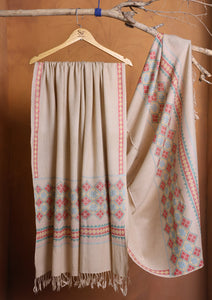 Pashmina Needle Work Shawl D#20 - L Skin