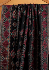 Karandi Embroidered Shawl D#01 - Black