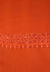 Pashmina Kashmiri Work Shawl D - 81 - Rust