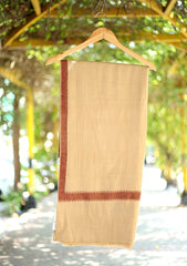 Embroidered Wool Shawl D - 82 - D Beige