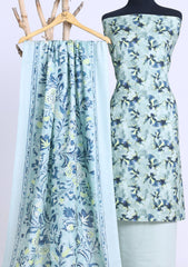 Winter - Rubaaiyat - D Prints - Marina 26 - Wool Shawl - RPM#06 - L Green