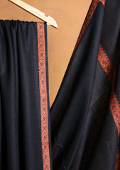 Pashmina Embroidered Border Shawl D#02 - Black