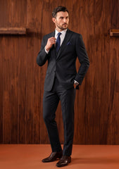 Dormeuil Distinxion Finest Super 170's Wool Fabric - Black 1