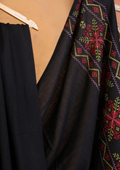 Pashmina Needle Work Jaaldar Shawl D#12 - Black