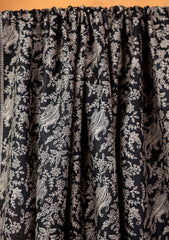 Pashmina Embroidered Jaaldar Shawl D#12 - Black