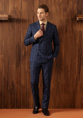 Dormeuil Microns Super 160's Wool Fabric - Blue