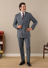 Guabello Super 150's Seven Wool Fabric - Grey