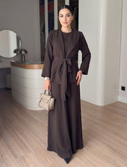 Pret - Moven - Belted and Tailored 3 piece Set - Brown