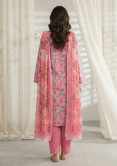 Lawn - Rubaaiyat - Chikankari 26 - Organza Dupatta - D#06 - Pink