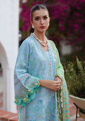 Lawn - Farah Talib Aziz - Luxury Unstitched 26 - FTA#10 - Sienna Sky Blue
