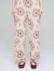 Pret - Moven - Wide-Leg Trousers with Floral Embroidery and Sequin Details - Skin