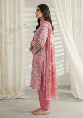 Lawn - Rubaaiyat - Chikankari 26 - Organza Dupatta - D#06 - Pink