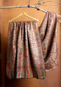 Pashmina Zari Jamawar Shawl D#13 - Brown