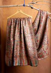 Pashmina Zari Jamawar Shawl D#13 - Brown