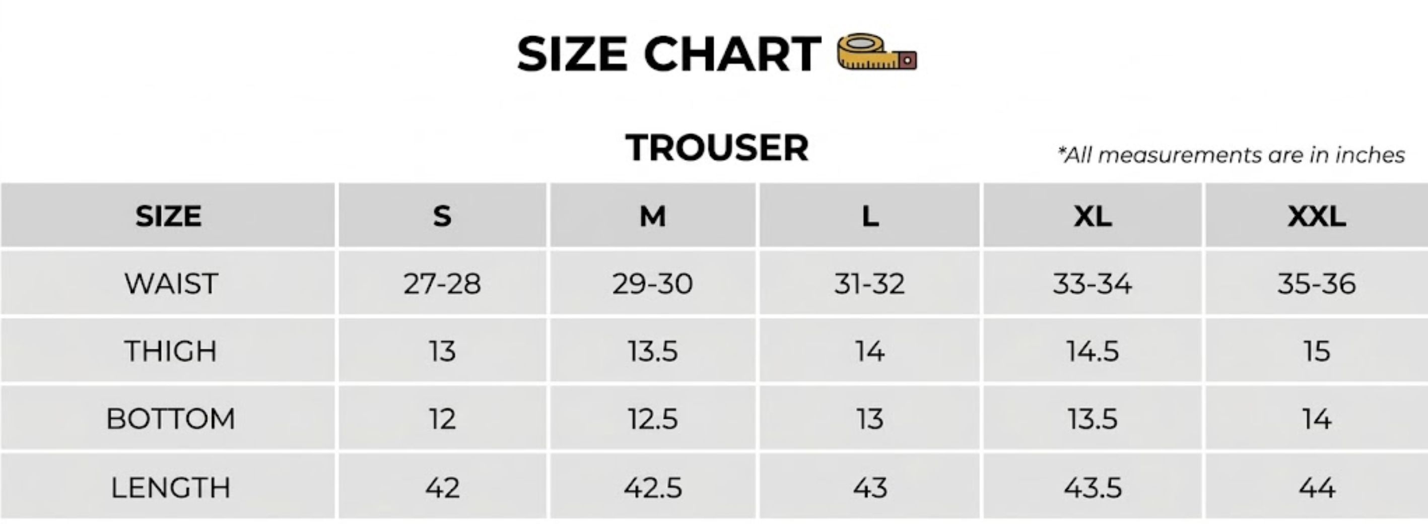 Size Chart Image