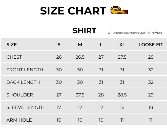 Size Chart Image
