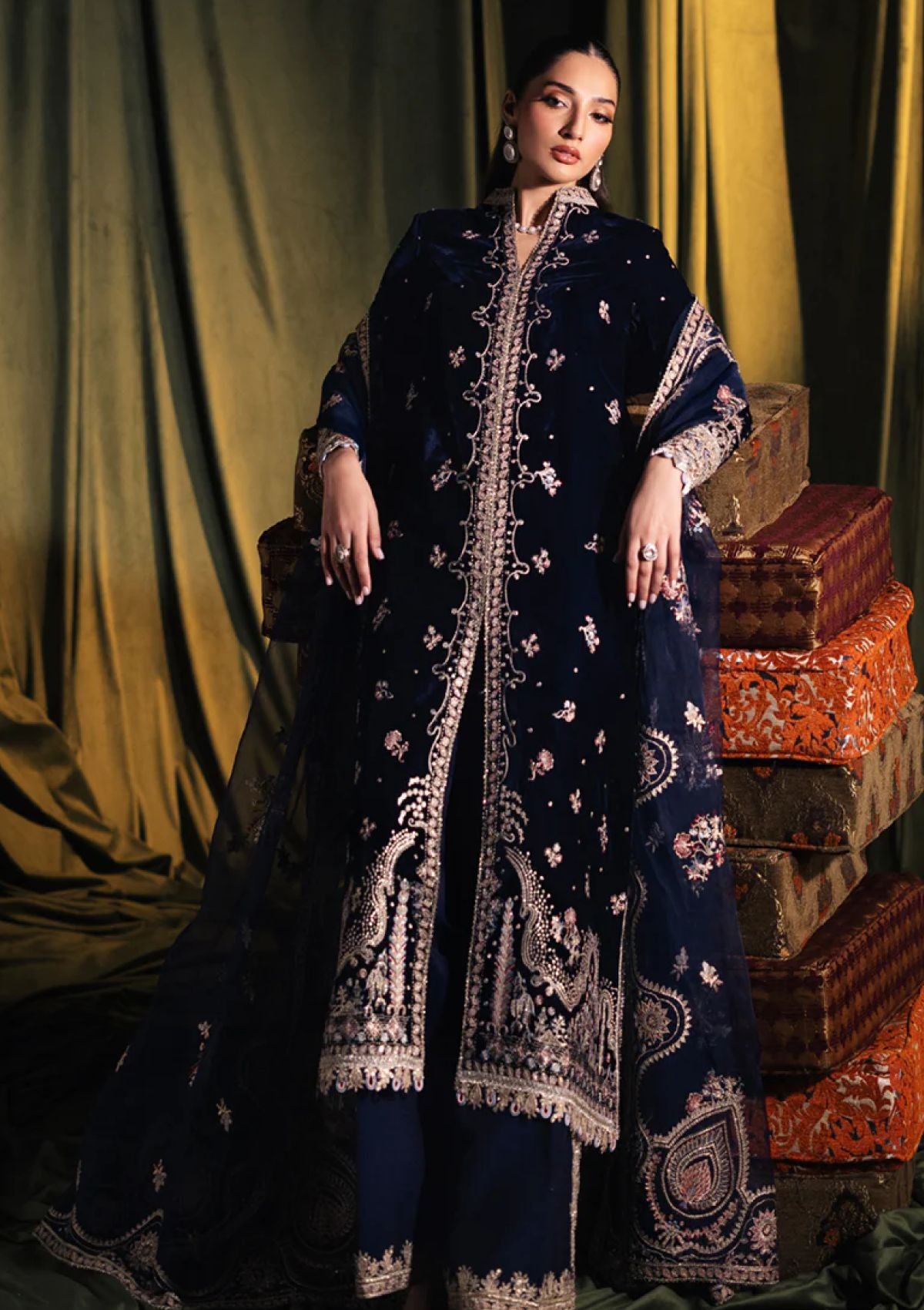 Winter Collection - Qalamkar - Velvet Edit - QV24#05 - DALIA