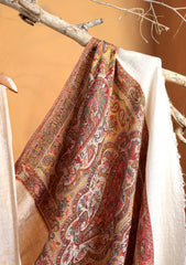 Pashmina Jamawar Shawl D#156 - Fawn