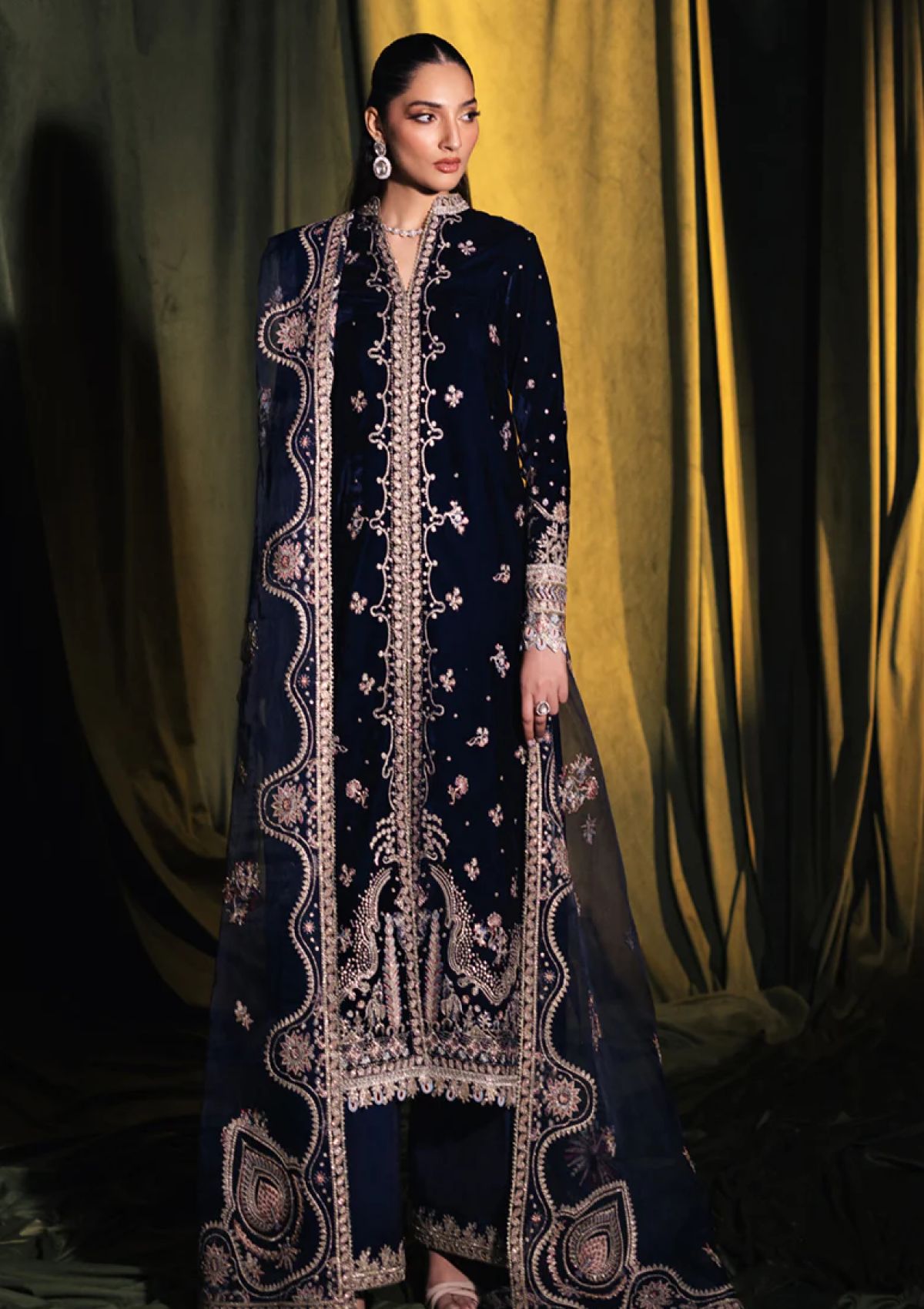 Winter Collection - Qalamkar - Velvet Edit - QV24#05 - DALIA