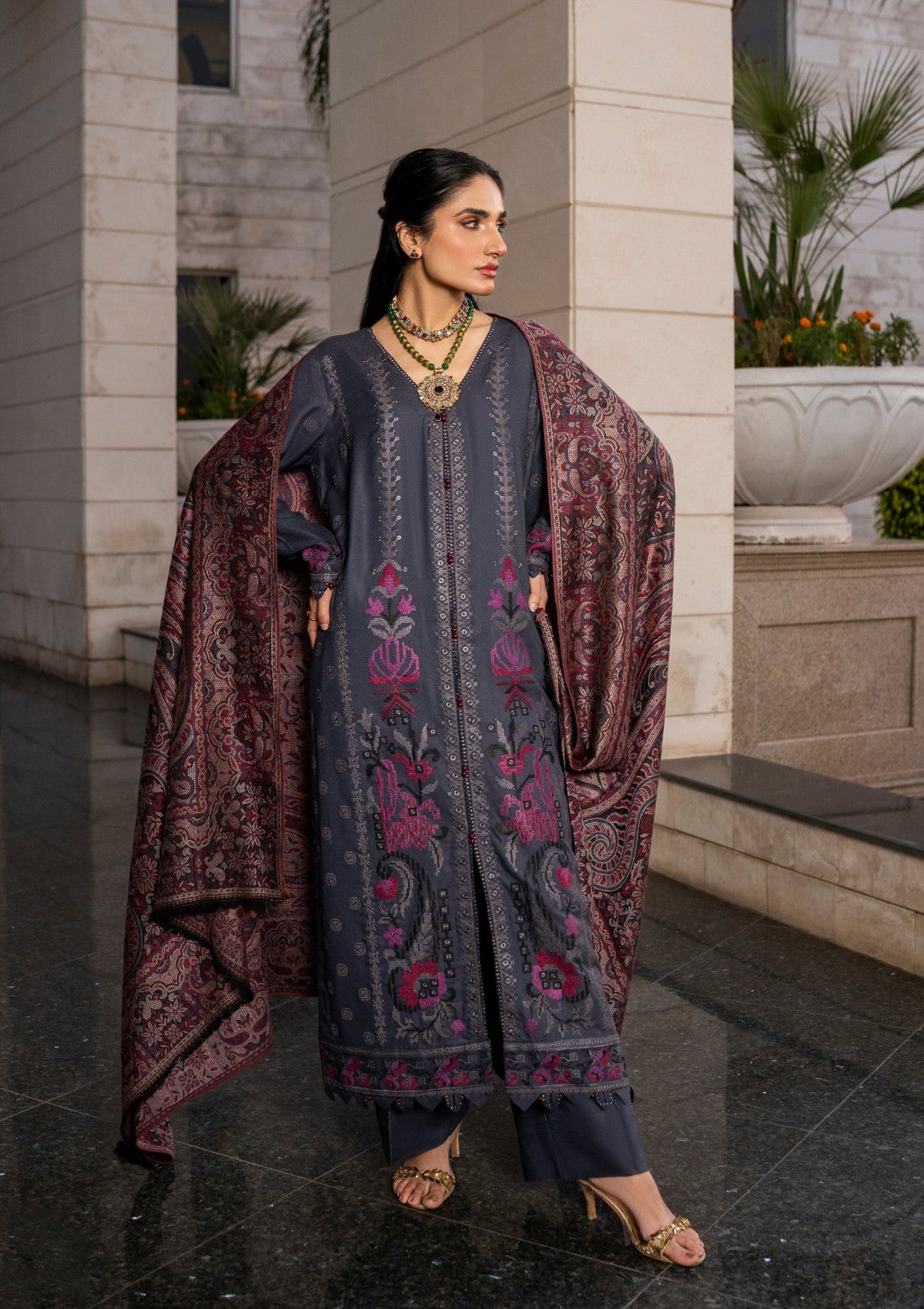 Winter Collection - Firdous - Exclusive Vol 2 - FEW24#11 - Fuchsia