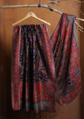 Silk Zari Jamawar Shawl D#42 - Multi