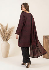 Winter - Rubaaiyat - Bana Dora Linen 26 - D#21 - Maroon & Black
