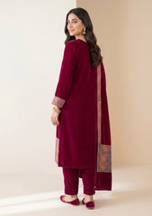 Winter - Riwaj - Velvet Jamawar Patch Work Suit - D#01 - Sh Pink
