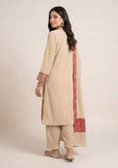 Winter - Riwaj - Velvet Jamawar Patch Work Suit - D#01 - Skin