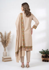 Winter - Riwaj - Pashmina Qalamkar Patch Work Suit - D#06 - Skin