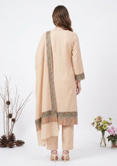 Winter - Riwaj - Pashmina Qalamkar Patch Work Suit - D#08 - Skin