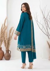 Winter - Riwaj - Pashmina Qalamkar Patch Work Suit - D#13 - D Ferozi
