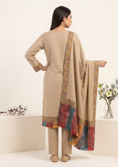 Winter - Riwaj - Pashmina Qalamkar Patch Work Suit - D#19 - Brown