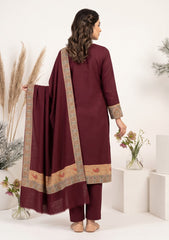 Winter - Riwaj - Pashmina Qalamkar Patch Work Suit - D#20 - D Maroon