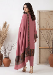 Winter - Riwaj - Pashmina Jamawar Patch Work Suit - D#04 - Pink