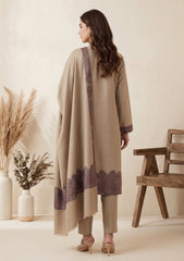 Winter - Riwaj - Pashmina Jamawar Patch Work Suit - D#07 - Skin