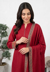 Winter - Riwaj - Pashmina Jamawar Patch Work Suit - D#23 - Sh Pink