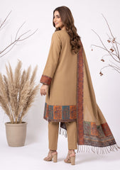 Winter - Riwaj - Pashmina Jamawar Patch Work Suit - D#27- Brown