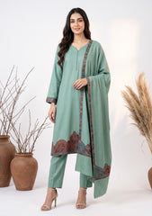 Winter - Riwaj - Pashmina Jamawar Patch Work Suit - D#29 - G Grey