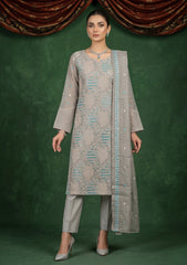 Formals - Riwaj - Fancy Net - 2 Pcs Suit - CND#2174 - Grey