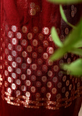 Formals - Fancy Closet - 2 pcs Suit - Satin Silk Jamawar D#04 D Maroon