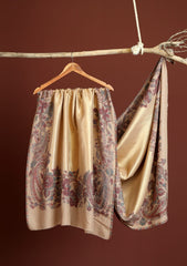 Pashmina Zari Jamawar Shawl D - 58 - Skin